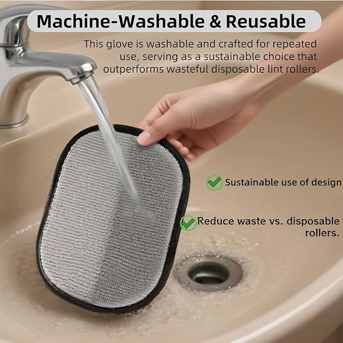 3Pcs Electrostatic Pet Hair Removal Gloves for Cats&Dogs,2025 New Upgraded Reusable Quick De-Shedding Grooming Gloves, Animal Fur Remover Tool for Couch,Carpet,Furniture,Car Seat,Clothing,Curtain-PurrikoPets