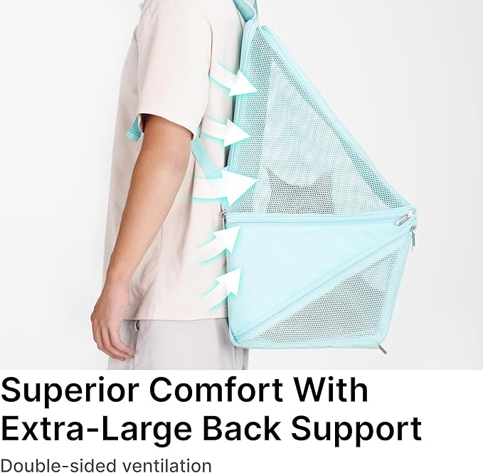 Expandable Cat Backpack Carrier Pet Soft-Sided Mesh Backpack Carrier for Cats Small Dogs Dual-Layer Ventilated Privacy Cat Backpack for Travel Outdoor Camping (Midnight Black)-PurrikoPets