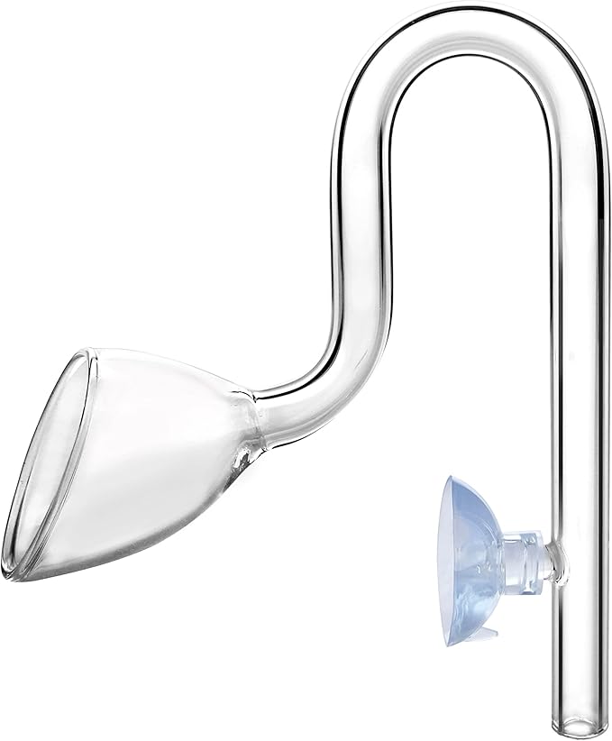 Glass Lily Pipe Outflow for Aquarium Planted Tank (10mm for 9/12mm (3/8" ID) tubing)-PurrikoPets