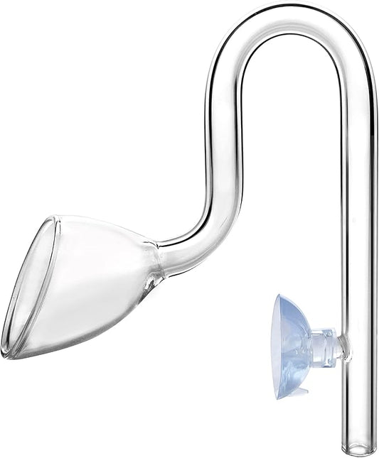 Glass Lily Pipe Outflow for Aquarium Planted Tank (10mm for 9/12mm (3/8" ID) tubing)-PurrikoPets