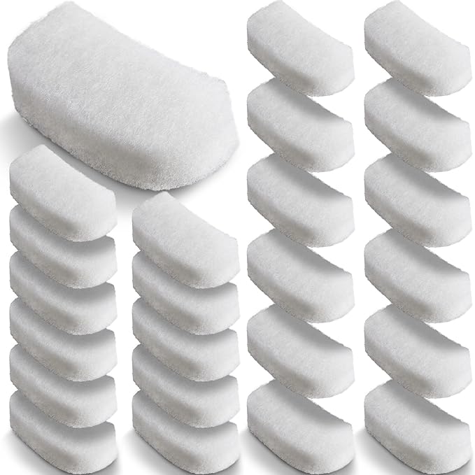 24 Pcs Filter Media Compatible with Fluval 106/107/206/207 Canister Filter Media Aquarium Polishing Pads 5.71 x 2.76 x 1.38 Inches Fish Tank Aquarium Accessories Replacement-PurrikoPets