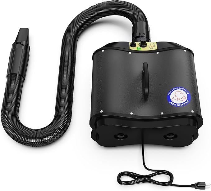 Flying Pig Double Motor High Performance Dog Pet Grooming Dryer (Black)-PurrikoPets