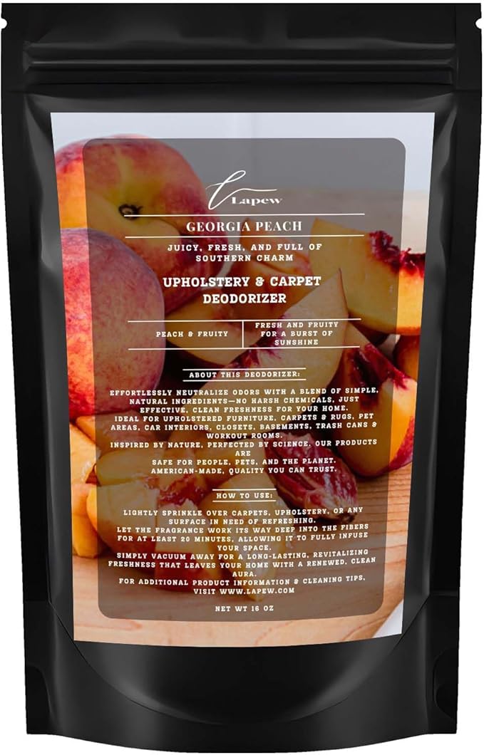Georgia Peach Carpet Freshener Powder: Powerful Odor Eliminator for Home, Upholstery Deodorizer, Carpet Deodorizer, Pet Urine, Cat Litter Box - Georgia Peach Fragrance-PurrikoPets