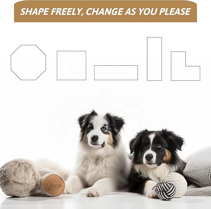 Dog Playpen, Outdoor Dog Fence, 8 Panels, 32" H Dog Pen for Medium/Small Dogs, Heavy Duty Metal Pet Fence with Gate, Portable Dog Fence for RV Camping and Yard (Black)-PurrikoPets