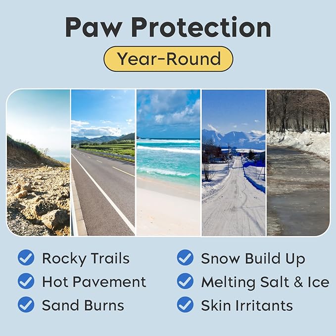 Dog Paw Balm, Moisturizer & Protection for Cracked Dry & Damaged Paws, Nose & Elbows Natural Lick Safe Dog Nose Balm-PurrikoPets