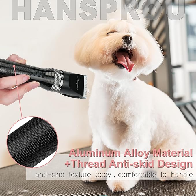 Dog Grooming Clippers, Upgraded 36V Heavy Duty Pet Clippers, Professional Dog & Cat Shaver for Thick Coat, Corded Pet Hair Trimmer with Guard Combs & Brush-PurrikoPets