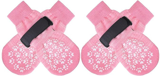 EXPAWLORER Anti Slip Dog Socks to Prevent Licking Paws, Dog Shoes for Hot Pavement, Dog Booties for Small Medium Large Senior Dogs, Traction Control Dog Boots & Paw Protectors for Hardwood Floors-PurrikoPets