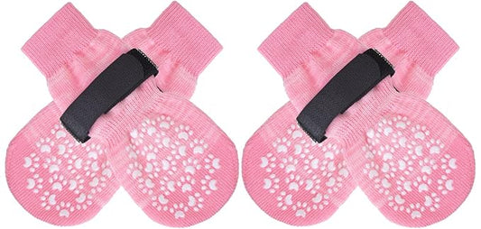 EXPAWLORER Anti Slip Dog Socks to Prevent Licking Paws, Dog Shoes for Hot Pavement, Dog Booties for Small Medium Large Senior Dogs, Traction Control Dog Boots & Paw Protectors for Hardwood Floors-PurrikoPets