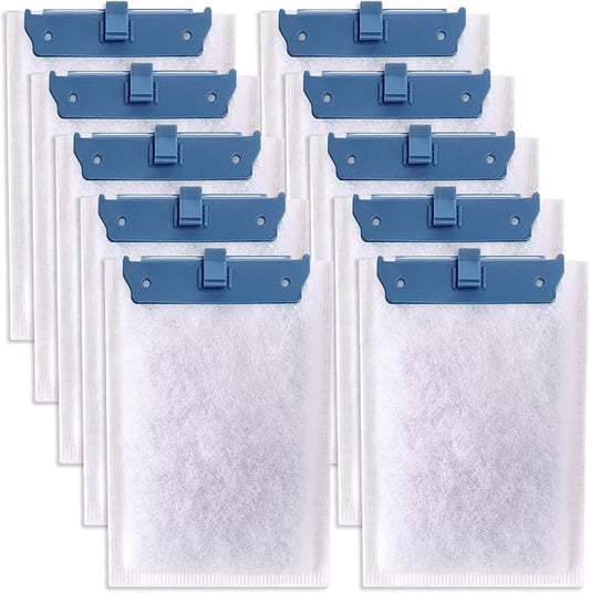 10 Pack Filter Cartridge Compatible with Whisper Bio-Bag Filters 10i/IQ10/PF10, Medium Replacement Filter Cartridges for Aquariums Compatible with ReptoFilte 20 gallons (90 GPH)-PurrikoPets
