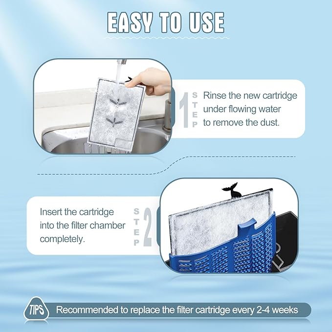 Erreloda 6 Packs Extra Small Filter Cartridges Replacement Compatible with Aqueon QuietFlow E Internal Power Filter Size 3-PurrikoPets