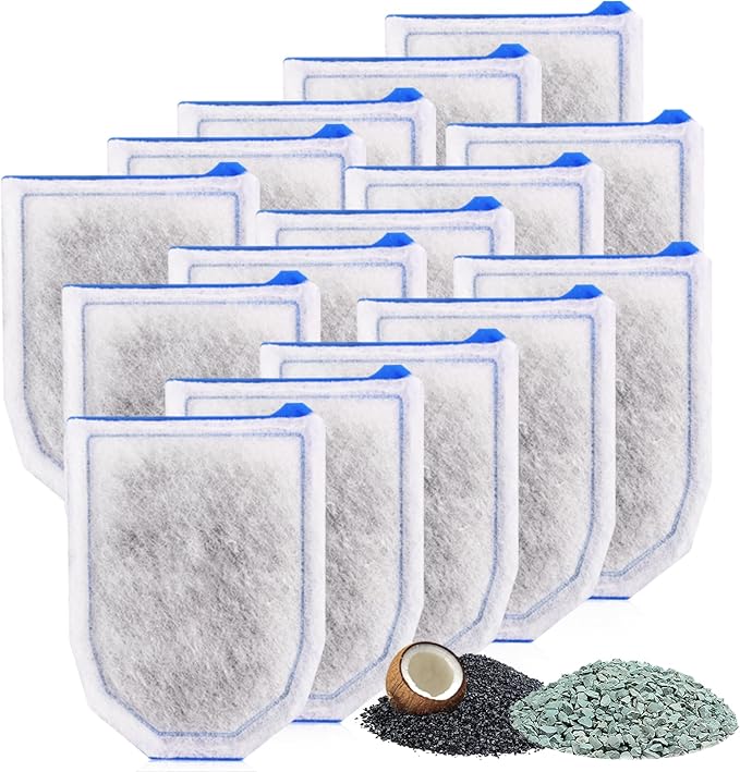 15 Pack Carbon Filter Large Compatible with Tetra Whisper EX30/EX45/EX70 Filters, Replacement Filter Cartridges Compatible with Whisper EX30/EX45/EX70 Filters-PurrikoPets