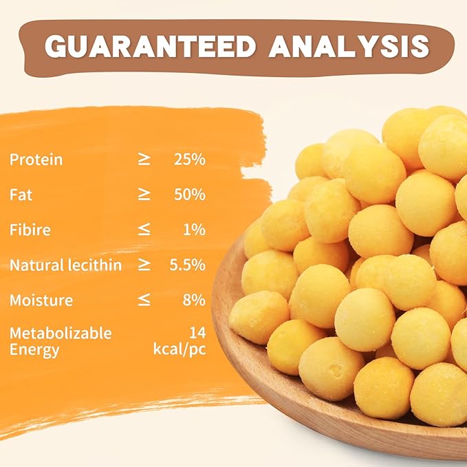 Freeze Dried Cat and Dog Treats, Limited Ingredient Quail Egg Yolk Healthy Tasty Snacks for Training 8.8 Ounce-PurrikoPets