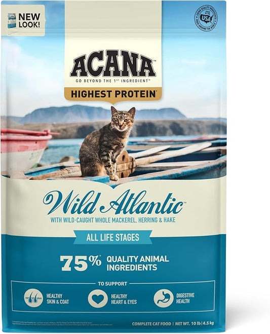 ACANA Grain-free Dry Cat Food Wild Atlantic Saltwater Fish with Freeze-Dried Liver 10lb Bag-PurrikoPets
