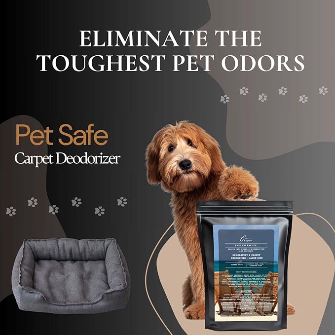 Endless Escape Carpet Freshener Powder Refill 36 oz | Powerful Odor Eliminator for Home | Upholstery Deodorizer | Carpet Deodorizer | Pet Urine | Cat Litter Box | Endless Weekend Fragrance-PurrikoPets