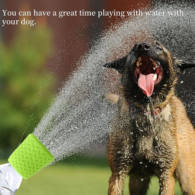 3 Piece Portable Outdoor Shower for Dogs Bottle Attachment Outdoor Sprayer Accessory for Most Plastic Water Bottles, Suitable for Bathing Pets During Outdoor Activities Camping.(Orange+Blue+Green)-PurrikoPets