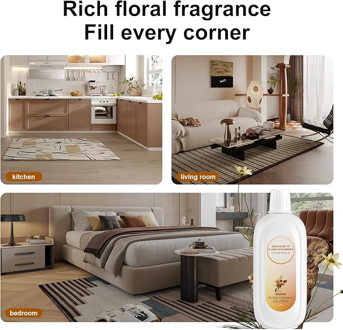 Floor Cleaning Solution Compatible With Tineco , Deep Cleans for Multiple Hard Floors, Suitable With All Robot Vacuums with Mopping and Cordless Wet/Dry Vacuum Mop Cleaner (Floral Fragrance 1 Bottle)-PurrikoPets