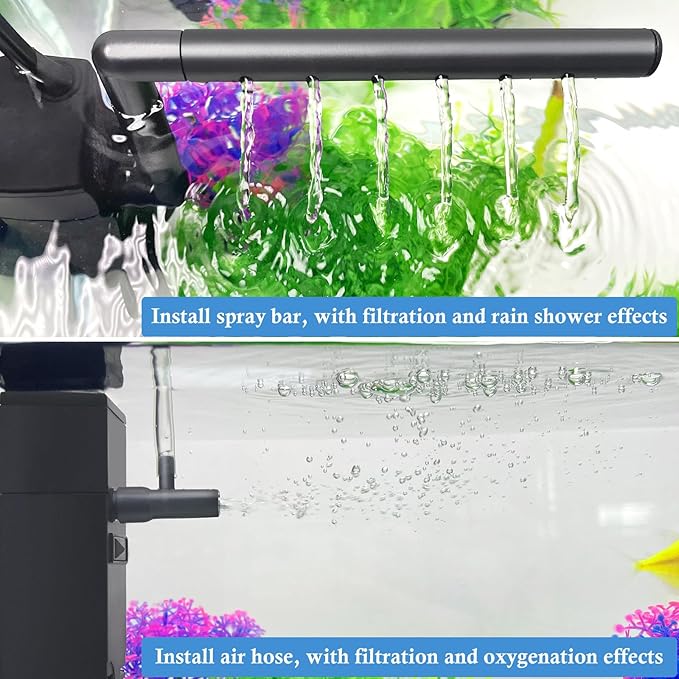 FEDOUR Submersible Aquarium Internal Filter, Filter with Water Pump for Fish Tank up to 35 Gallon (for 1-10 Gallon)-PurrikoPets