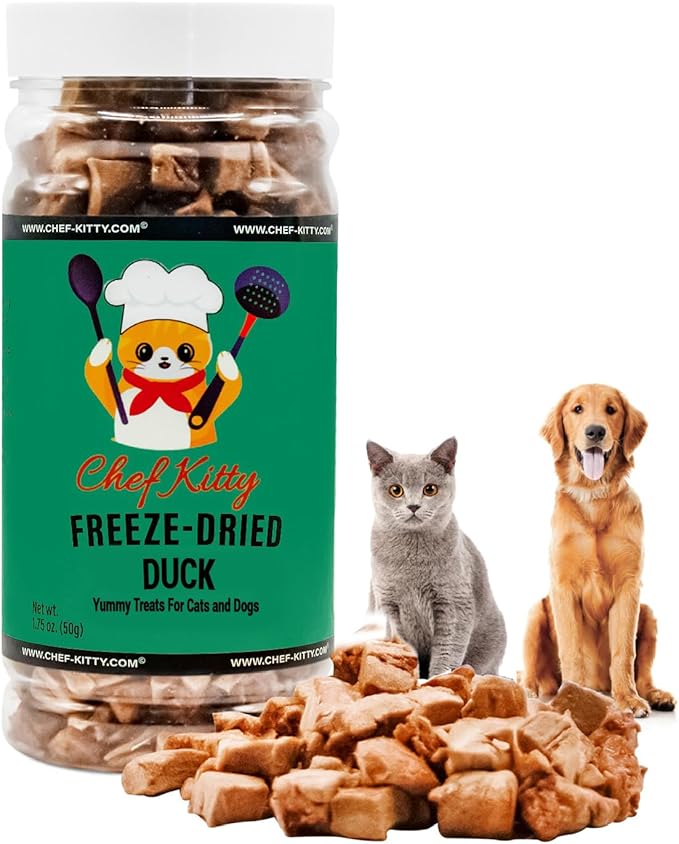 Freeze-Dried Duck Treats for Cats & Dogs – 100% Human Grade, Single Ingredient, High-Protein, Healthy Snack – No Additives or Preservatives – 1.5oz - Inspected & Tested in USA-PurrikoPets