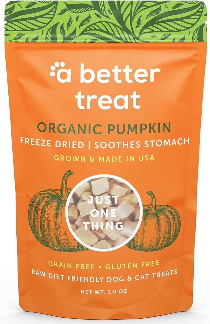 A Better Treat – Freeze Dried Organic Pumpkin Dog and Cat Treats, Organic, Single Ingredient | Natural, Healthy, Diabetic Friendly | Made in The USA-PurrikoPets