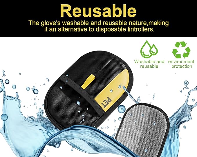 2Pcs Electrostatic Gloves Pet Hair Removal, Reusable Cat & Dog Hair Remover for Couch, Furniture, Carpet, Curtain, Upgraded Animal Fur Removal Tool, Cat Grooming Gloves-PurrikoPets