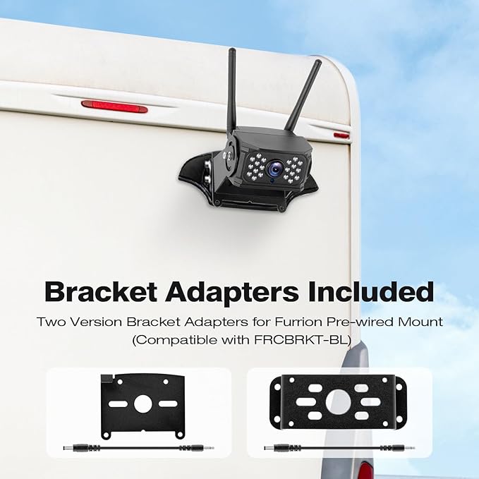 7 Inch Wireless RV Backup Camera System for Truck/Trailer/Camper/Bus, 1080P Dual/Quad Split Screen with DVR, Clear Night Vision, Support 4 Cameras, IP68 Waterproof Digital Wireless System-PurrikoPets