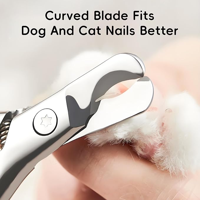 Dog Nail Clippers & Cat Nail Trimmers - Sharp Stainless Steel Professional Pet Nail Clippers for All Dogs, Thick Nails & Indoor Cats - Ergonomic Non-Slip Handle for Safe, Comfortable Grooming-PurrikoPets