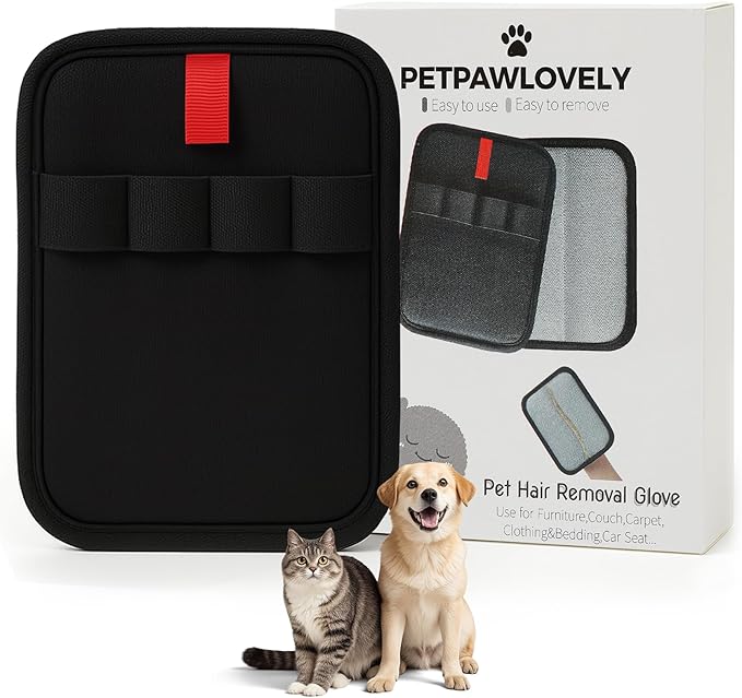 1PCS Pet Hair Remover Glove,Electrostatic Pet Hair Removal,Reusable Cat & Dog Hair Removal for Couch,Furniture,Clothing & Bedding,Carpet,Car Seat...Lint Mitt for Pet Hair,Upgraded Fur Remover Tool-PurrikoPets