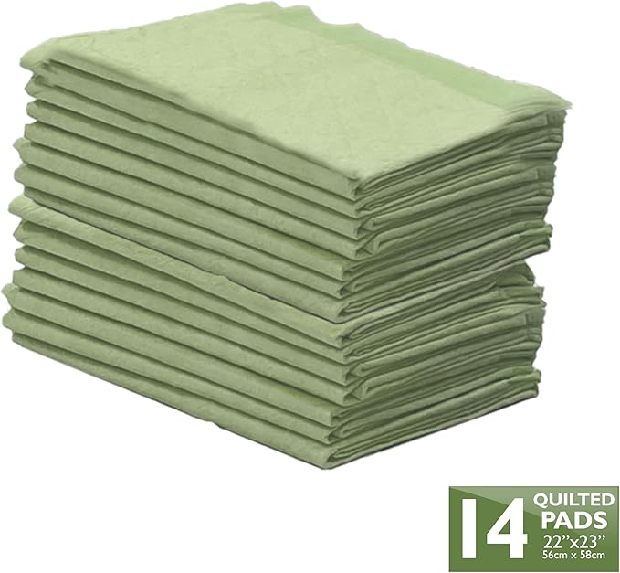 Four Paws Wee-Wee Superior Performance Bamboo Pee Pads for Dogs, Earth Friendly Dog & Puppy Potty Training Pads, Crate Liners, Housebreaking Supplies, 22" x 23" (14 Count)-PurrikoPets