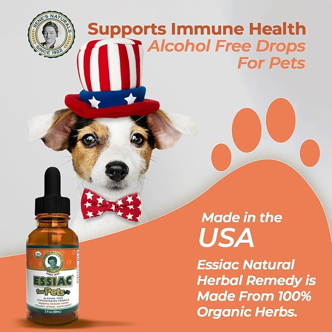 Essiac for Pets | USDA Organic | Daily Drops for Immune Support and Longevity | Pre-Measured Dropper | Alcohol Free Concentrated Formula | 2oz (59ml)-PurrikoPets