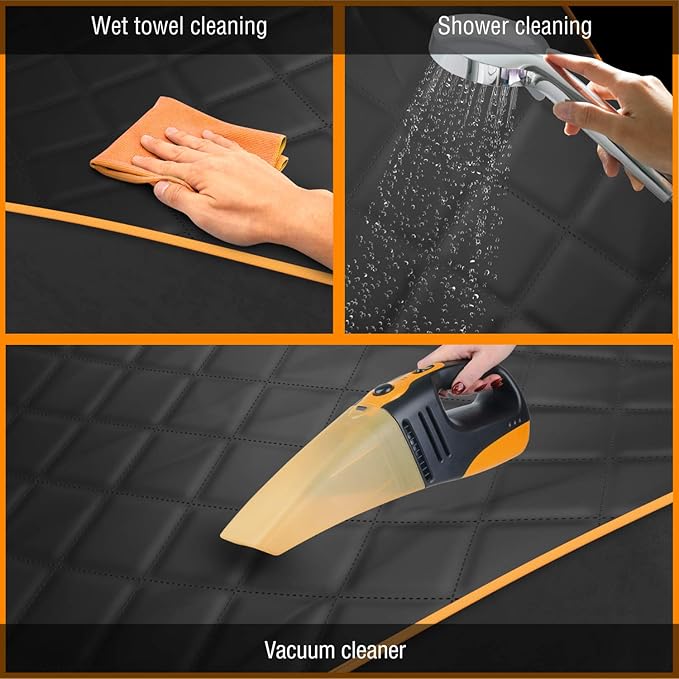 Active Pets Dog Car Seat Cover, Waterproof Front Seat Protector for SUV Truck Sedan, Pet Safety Travel Comfort System with Universal Fit, Orange-PurrikoPets