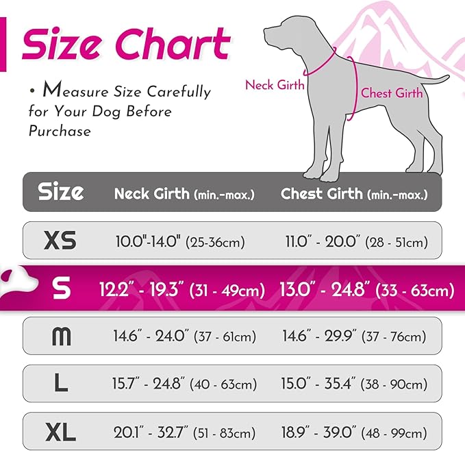 Eagloo Dog Harness Small Sized Dog, No Pull Service Vest with Reflective Strips and Control Handle, Adjustable and Comfortable for Easy Walking, No Choke Pet Harness with 2 Metal Rings, Rose Red, S-PurrikoPets