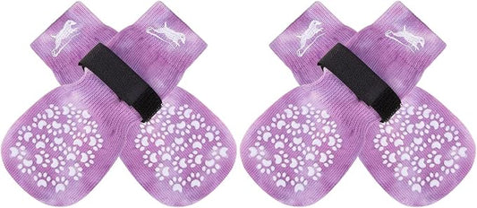 EXPAWLORER Anti Slip Dog Socks to Prevent Licking Paws, Dog Shoes for Hot Pavement, Dog Booties for Small Medium Large Senior Dogs, Traction Control Dog Boots & Paw Protectors for Hardwood Floors-PurrikoPets