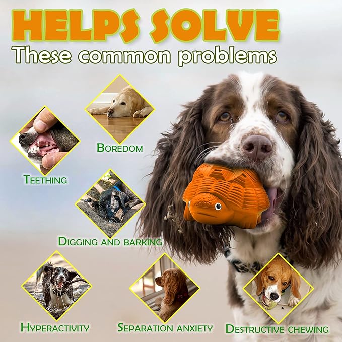 Dog Toys for Aggressive Chewers, Heavy Duty Tough Dog Toy for Large Dogs, Indestructible Squeaky Dog Toys-PurrikoPets