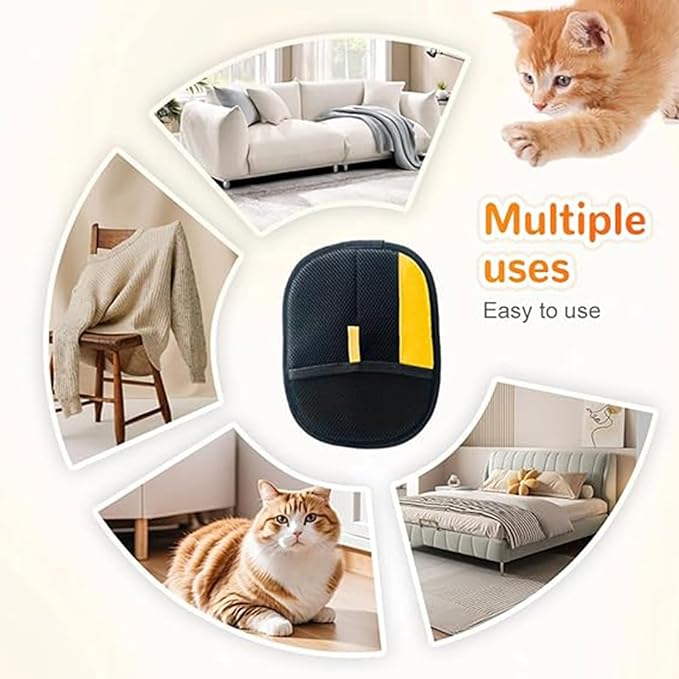 1PC Pet Hair Removal Glove,2025 New Reusable Pet Hair Removal Tool, Suitable for Bed Sheets, Sofas, Clothes, Carpets, Car Seats, and Static Gloves for Dogs and Cats-PurrikoPets