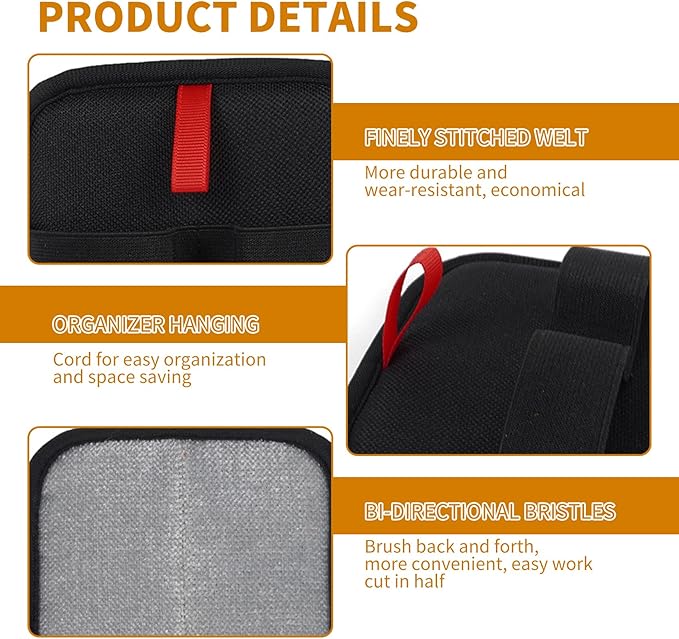 2PCS Electrostatic Pet Grooming Gloves, Reusable Hair Remover for Dog Cat Fur on Clothes Furniture Car Seat/Black-PurrikoPets