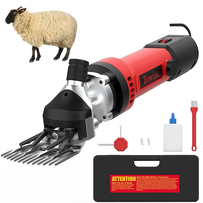 550W Professional Electric Sheep Clipper, 6 Speeds Heavy Duty Dog Shears for Thick Fur-PurrikoPets