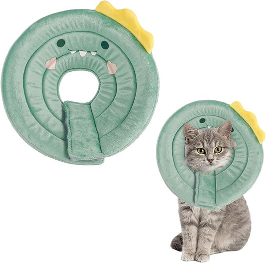 FRIUSATE Cat Cone Collar Soft, Cute Cat Recovery Collar Soft Adjustable Cat Cones to Stop Licking Comfortable Breathable Lightweight Neck Cone for Cats Kittens Pet After Surgery-PurrikoPets