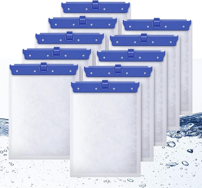 10 Count Large Filter Cartridges Compatible with Whisper Bio Bag Filters, Large Aquarium Filter Cartridge for Whisper 20i 40i, IQ20/30/45/60, PF20/30/40/60 and Repto Filter-PurrikoPets