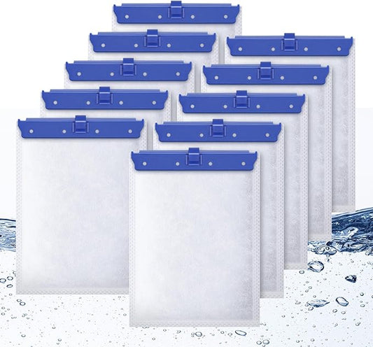 10 Count Large Filter Cartridges Compatible with Whisper Bio Bag Filters, Large Aquarium Filter Cartridge for Whisper 20i 40i, IQ20/30/45/60, PF20/30/40/60 and Repto Filter-PurrikoPets