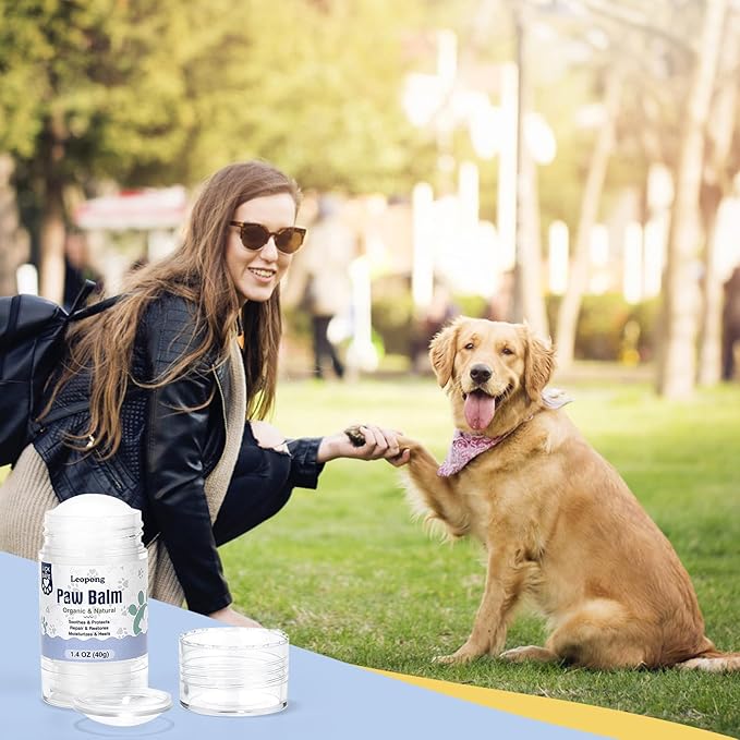 Dog Paw Balm, Moisturizer & Protection for Cracked Dry & Damaged Paws, Nose & Elbows Natural Lick Safe Dog Nose Balm-PurrikoPets