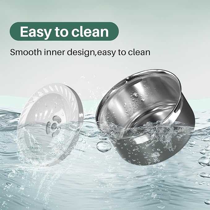 Gardner Pet Dog Bowls 1 Gallon (3.85L) Stainless Steel No Spill Dog Water Bowl, Slow Water Feeder Metal Bowls, Spill Proof Water Dispenser for Large Dogs, Promotes Healthy Hydration(Black)-PurrikoPets