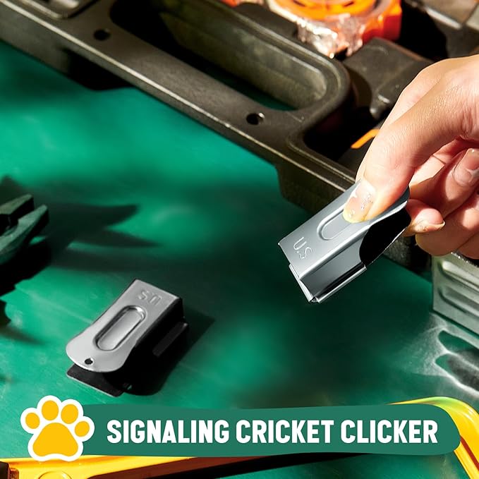 2 Pieces Brass Pet Training Clicker Signaling Cricket Clicker Metal Dog Clicker for Puppy Cats Trainer Pet Owners (Silver)-PurrikoPets