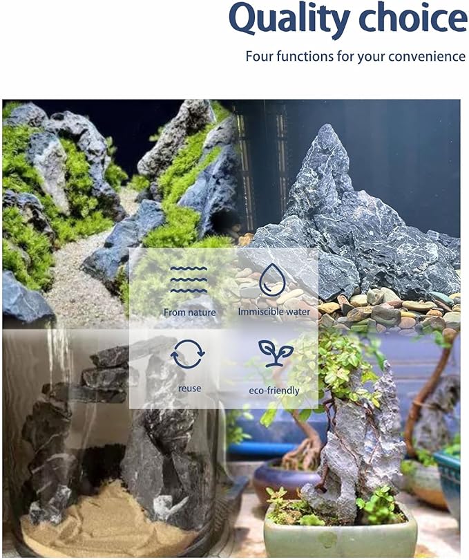Dragon Stone Aquarium Rock Seiryu Stone for Aquariums, Fish Tanks, Bonsai, Terrariums, Wargaming Dioramas, Indoor or Outdoor Gardens-40Lb(2-10 Inch)-PurrikoPets