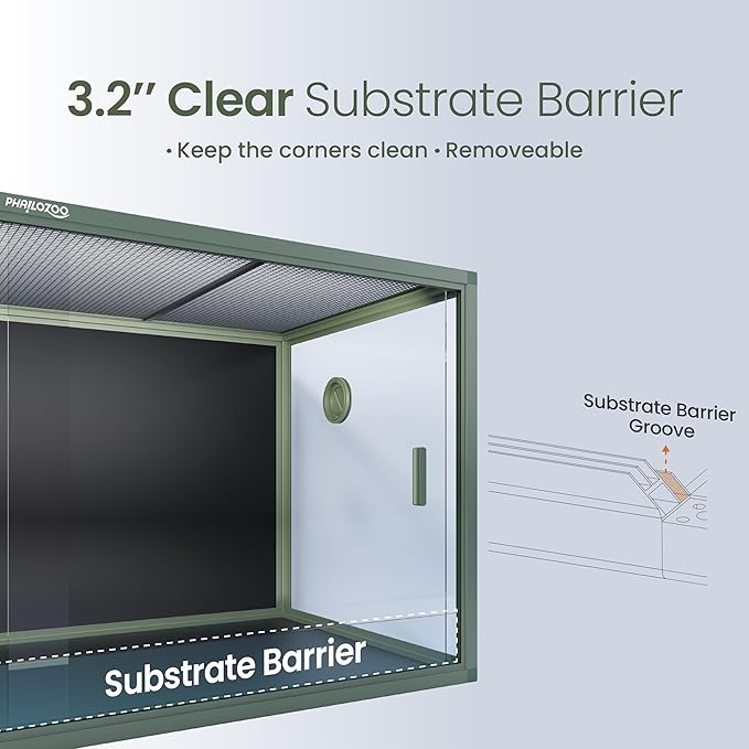 120 Gallon Bearded Dragon Tank,48" x 24" x 24" Reptile Tank with Sliding Door Top Screen Ventilation, Front Opening Reptile Enclosure for Easy Maintenance-PurrikoPets