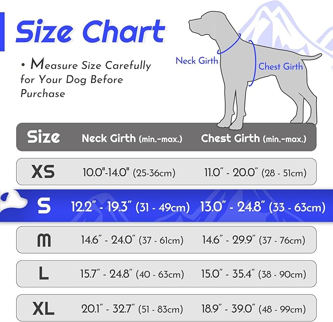 Eagloo Dog Harness Small Sized Dog, No Pull Service Vest with Reflective Strips and Control Handle, Adjustable and Comfortable for Walking, No Choke Pet Harness with 2 Metal Rings, Blue, S-PurrikoPets