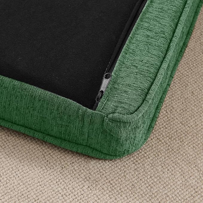 Dog Sofa Couch for Medium to Large Dogs, 55" Memory Foam Pet Sofa Couch with Washable Fabric, Durable Elevated Dog Bed with Legs, Removable Cushion for Medium and Large Dogs, Green-PurrikoPets