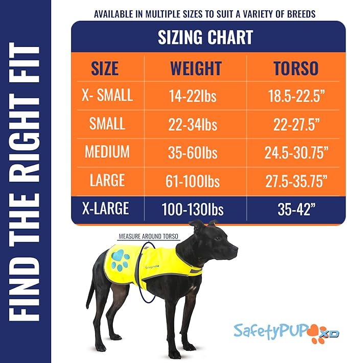 Dog Reflective Vest – Hi-Vis Fluorescent Visibility That Helps to Safeguard Your Pet On/Off Leash in Urban & Rural Areas (Yellow, X-Large)-PurrikoPets