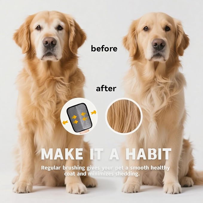 2PCS Electrostatic Pet Hair Removal Gloves,Pet Hair Removal Tool,Reusable Cat & Dog Hair Remover for Carpet,Couch,Furniture,Car Seat,Cat Grooming Gloves-PurrikoPets