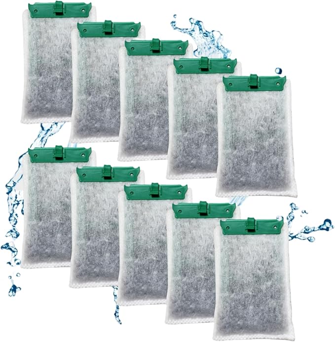 10 Pack Medium Replacement Filter Cartridges for Tetra Whisper Bio-Bag Filters, Compatible with 10i/IQ10/PF10 and ReptoFilter Aquariums-PurrikoPets