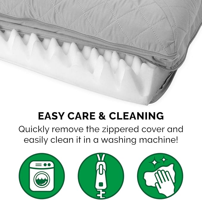 Furhaven Orthopedic Dog Bed for Large Dogs w/ Removable Bolsters & Washable Cover, For Dogs Up to 95 lbs - Quilted Sofa - Silver Gray, Jumbo/XL-PurrikoPets